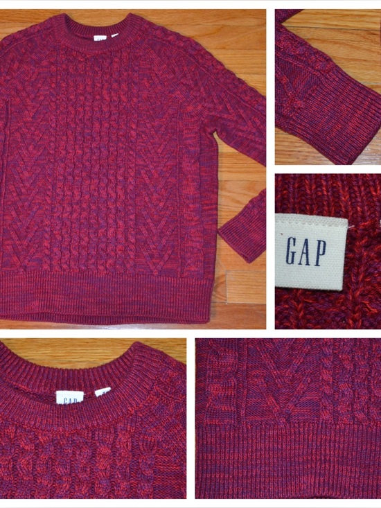 GAP Sweaters - Women’s GAP maroon cable-knit sweater size  M
